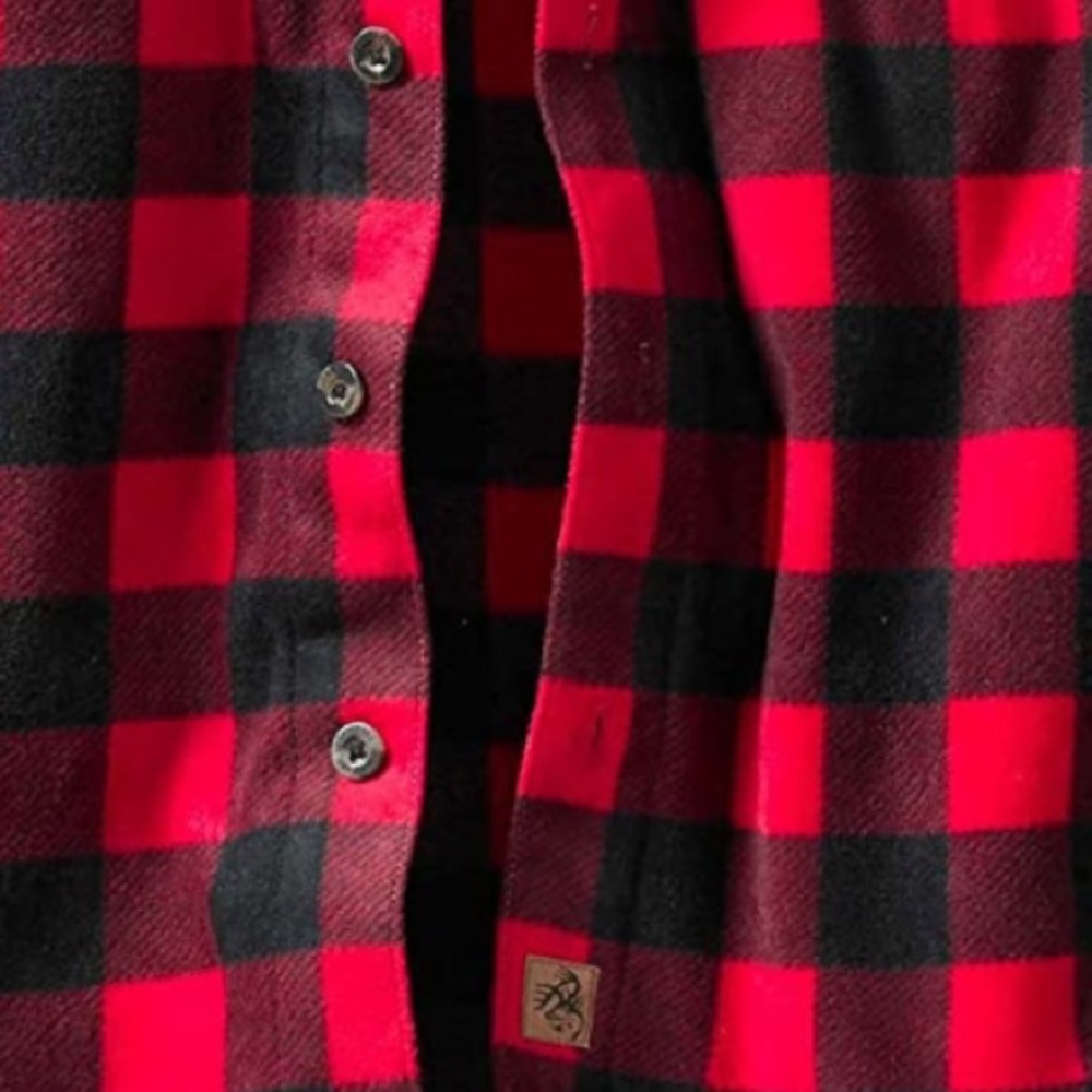 BRAND NEW STYLISH MEN PLAID FLEECE BUTTON DOWN SHIRT NWT - Picture 5 of 7